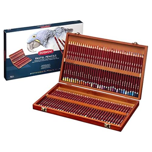 Derwent Pastel Pencils, Wooden Box, Assorted Colors, 72...
