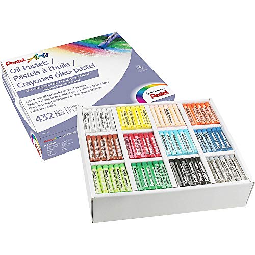 Pentel Arts Oil Pastels, 432 Piece Classroom Size Pack...