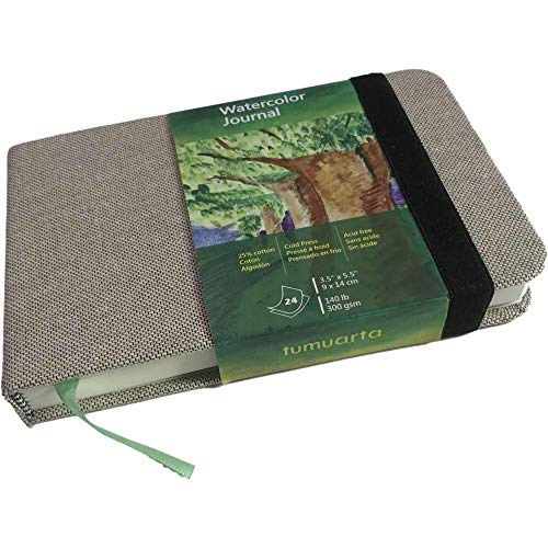 Watercolor Journal, 3.5x5.5”, 140 LB, 300 GSM, tumuarta...
