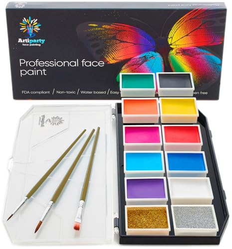 Face Paint Kit - Dermatologically Tested, Non-Toxic &...